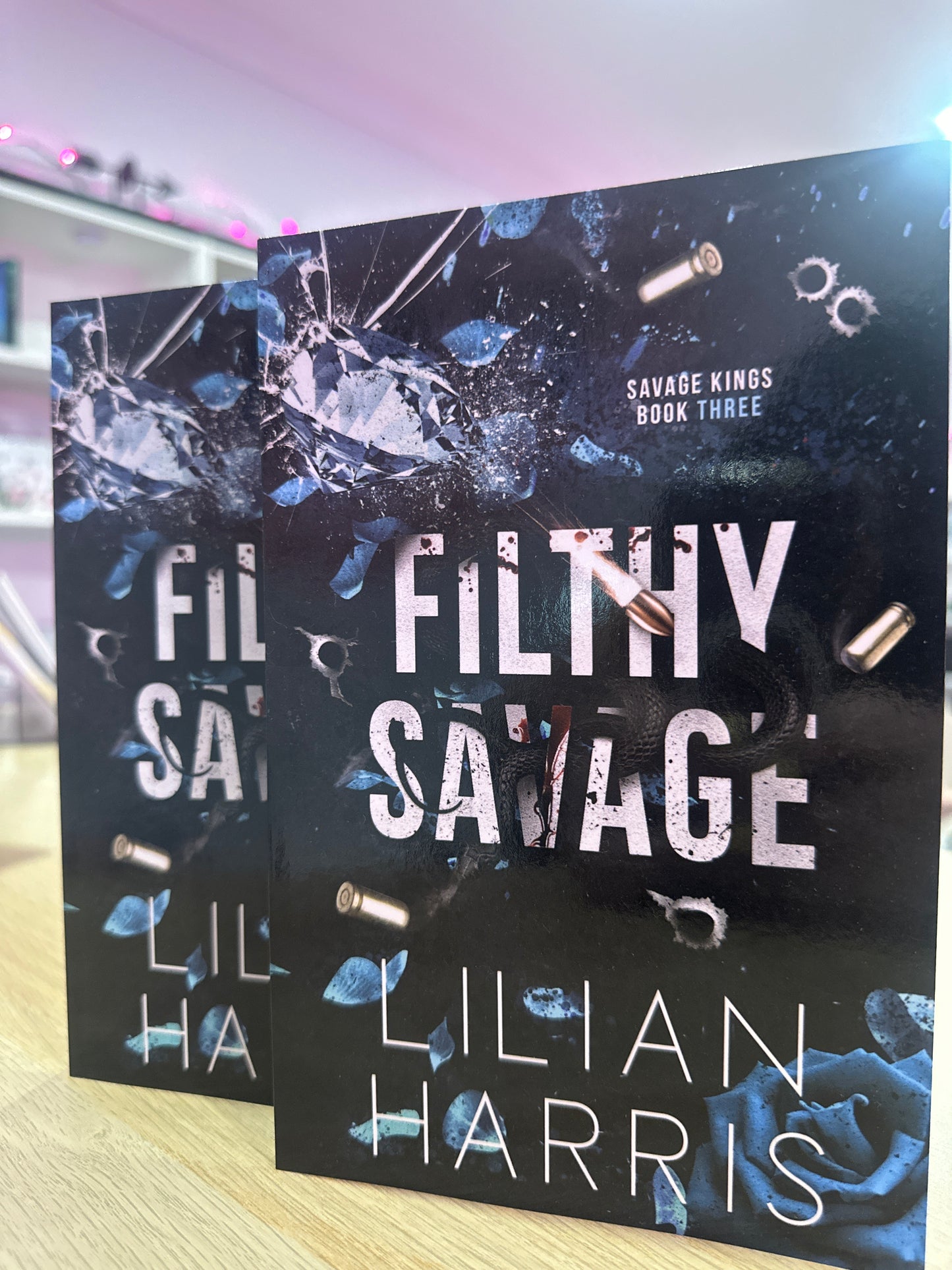 Filthy Savage by Lilian Harris - An Irish Mafia Age Gap Single Mom Romance (Savage Kings Book 3)