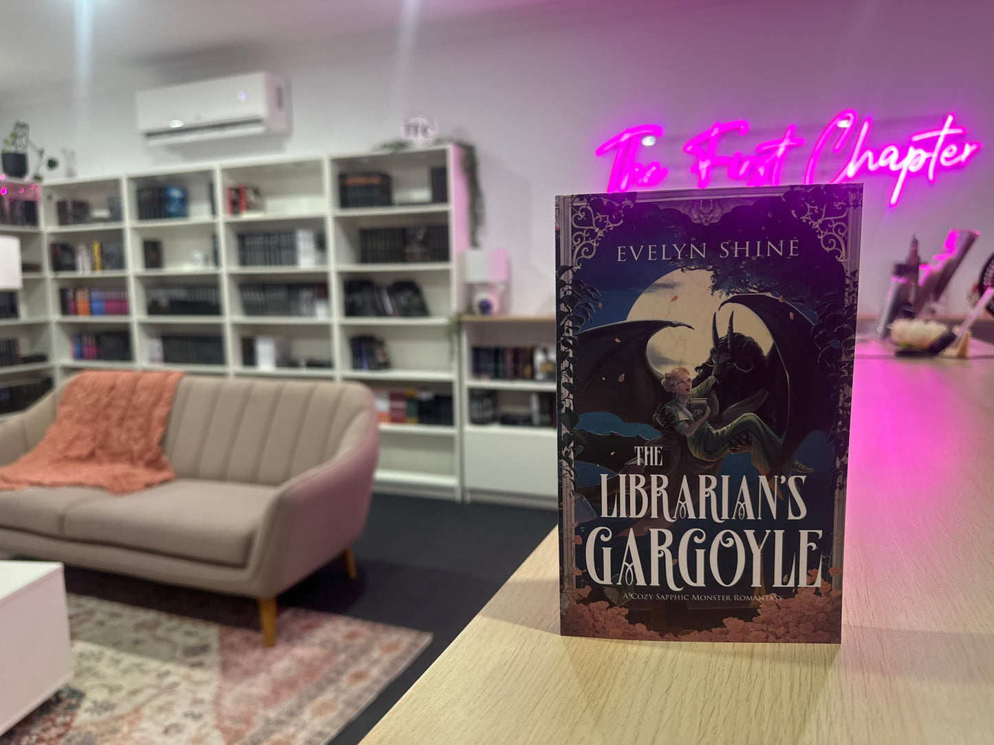 The Librarian's Gargoyle: A Cozy Sapphic Monster Romantasy (Stone Awakenings Book 1) by Evelyn Shine