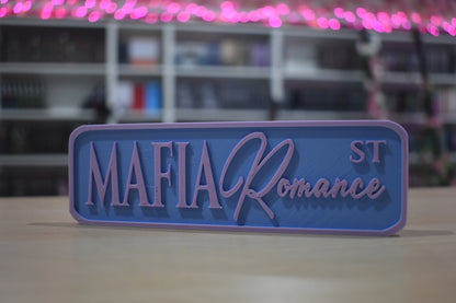 Mafia romance 3d printed sign shelf