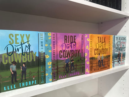Elle Thorpe Dirty Cowboy series foiled, signed & sprayed edges