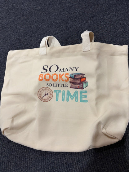 Canvas bookish tote bags