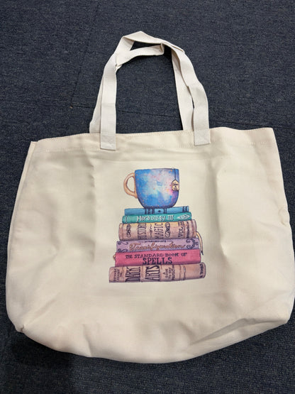 Canvas bookish tote bags