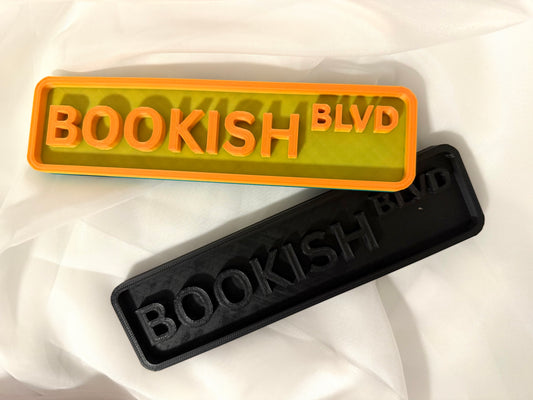 Bookish BLVD street sign - 3d printed