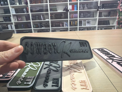 Cowboy Romance 3d printed shelf sign