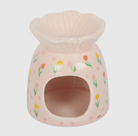 Tulip oil burner or wax melter