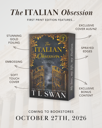 PRE ORDER - THE ITALIAN OBSESSION BY TL SWAN
