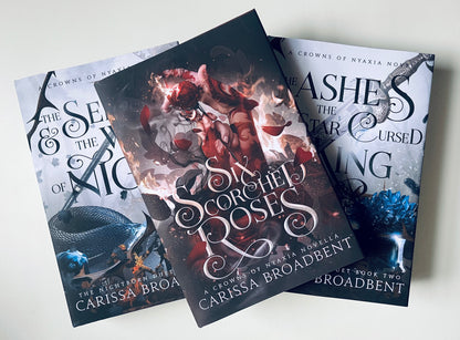Crowns of Nyaxia series HARDCOVER by Carissa Broadbent